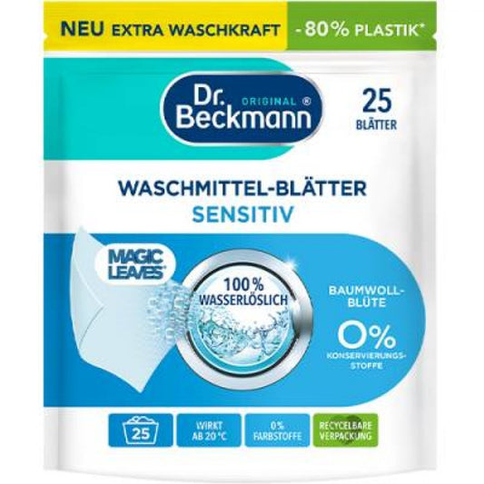DR BECKMANN MAGIC LEAVES SENSITIVE skalbimo lapeliai 25 vnt