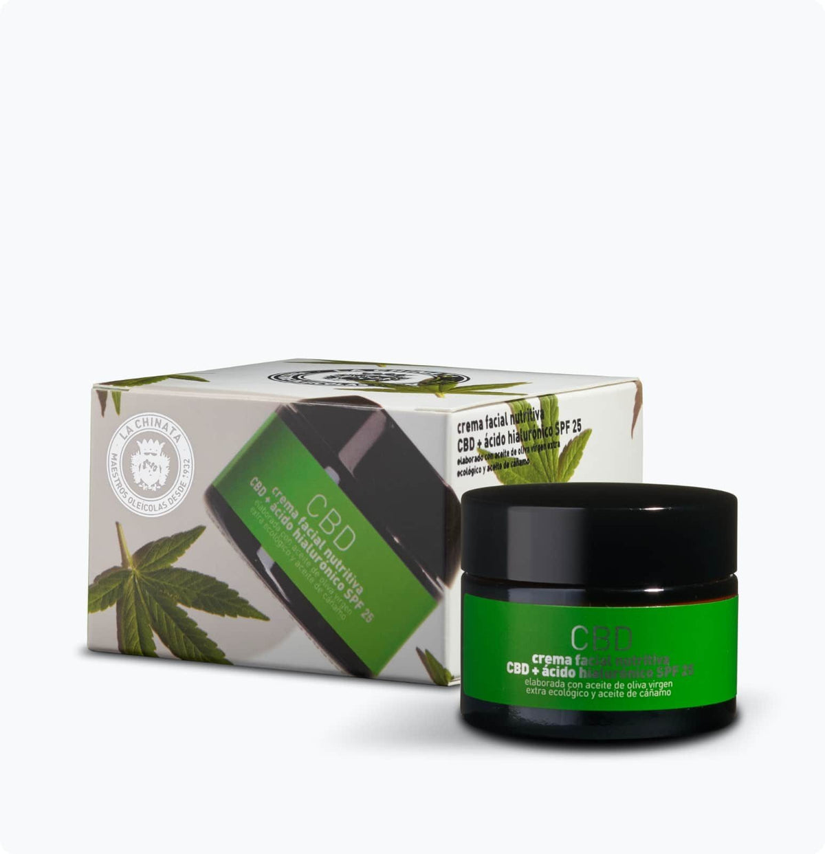LA CHINATA maitinamasis veido kremas su CBD ir hialurono rūgštimi SPF25