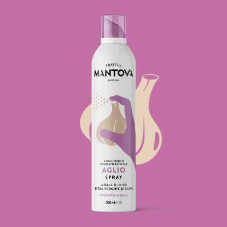 Purškiamas ypač tyras česnakų skonio alyvuogių aliejus 200 ml