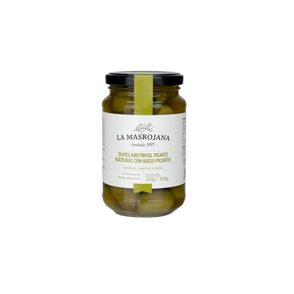 Alyvuogės žalios įdarytos agurkėliais KIMBITOS, 950g.