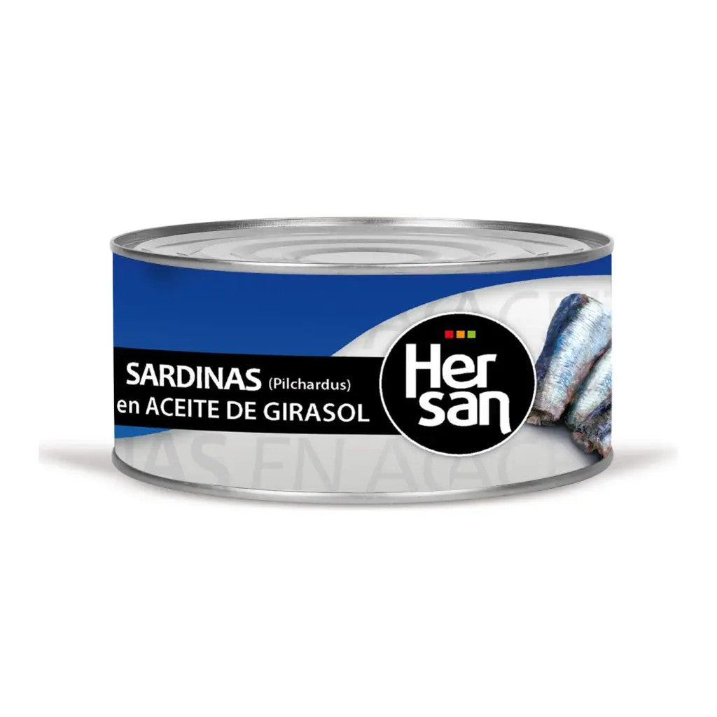 Sardinės saulėgrąžų aliejuje Hersan, 900g.